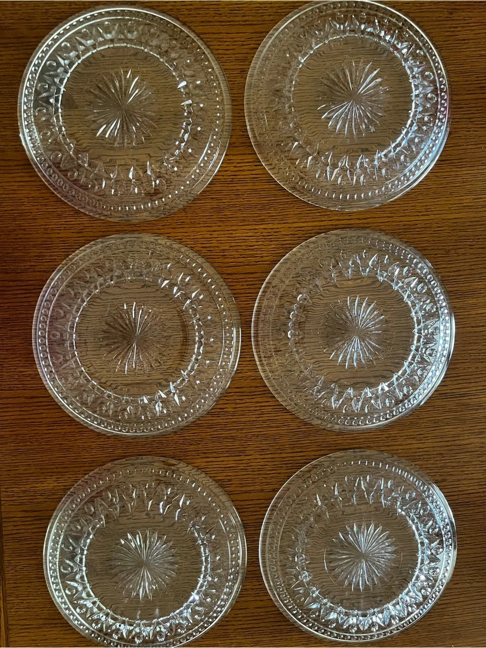 Vintage Indiana Glass Park Lane Lunch/ Salad Plates (set of 6) MCM